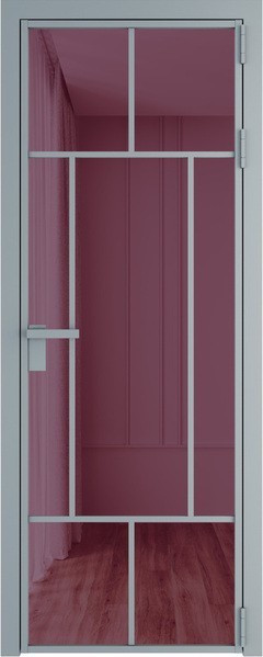 Алюминиевая дверь Profil Doors 10 AG Серебро Фиолетовый Шпион
