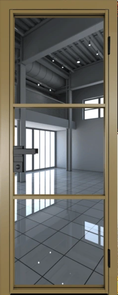 Алюминиевая дверь Profil Doors 13 AG Золото Зеркало