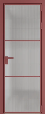 Алюминиевая дверь Profil Doors 13 AG Красный антрацит Мору осветленное