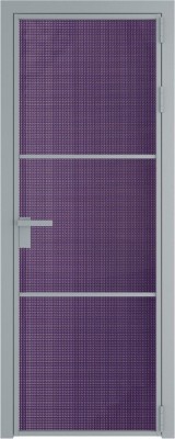 Алюминиевая дверь Profil Doors 13 AG Серебро Кризет Фиолетовый