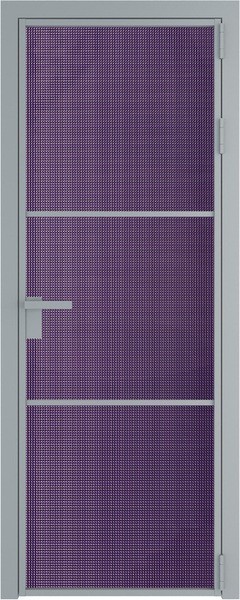 Алюминиевая дверь Profil Doors 13 AG Серебро Кризет Фиолетовый