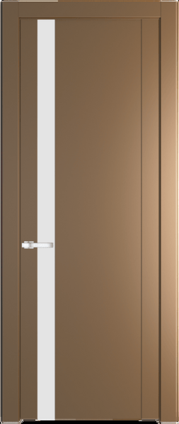 Межкомнатная дверь Profil Doors 1.2 P Монохром белый просветленный Перламутр золото