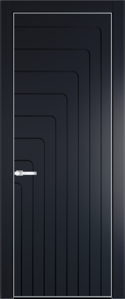 Межкомнатная дверь Profil Doors 10 PE Нэви Блу (RAL 7016) Серебро