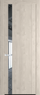 Межкомнатная дверь Profil Doors 20 PA Черный матовый RAL9005 Монохром серебро (серебро матлак) Сэнд