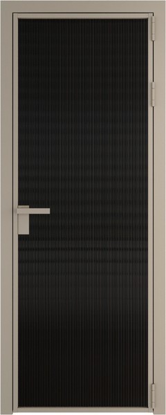Алюминиевая дверь Profil Doors 1 AG Никель матовый Мору Черный