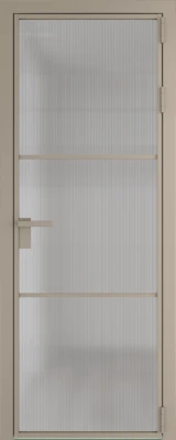 Алюминиевая дверь Profil Doors 13 AG Никель матовый Мору осветленное