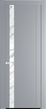 Межкомнатная дверь Profil Doors 1.2 P Нефи белый узор серебро Смоки (RAL 870-02)