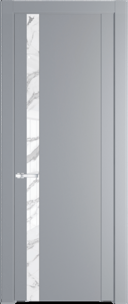 Межкомнатная дверь Profil Doors 1.2 P Нефи белый узор серебро Смоки (RAL 870-02)