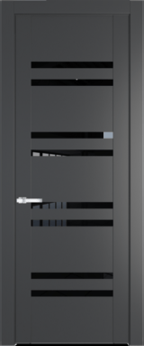 Межкомнатная дверь Profil Doors 1.6 P Черный триплекс Графит (Pantone 425С)