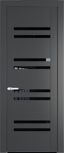 Межкомнатная дверь Profil Doors 1.6 P Черный триплекс Графит (Pantone 425С)