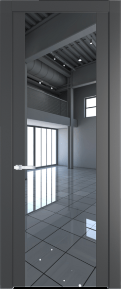 Межкомнатная дверь Profil Doors 1.7 P Зеркало Графит (Pantone 425С)