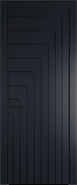 Межкомнатная дверь Profil Doors 10 PE Нэви Блу (RAL 7016) Черный матовый RAL9005