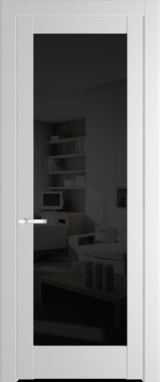 Межкомнатная дверь Profil Doors 4.1.2 PD Крем Вайт (RAL 120-02) Черное тонированное