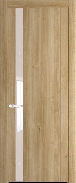 Межкомнатная дверь Profil Doors 1.2 N Lacobel Перламутровый лак Дуб Карамель
