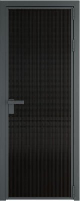 Алюминиевая дверь Profil Doors 1 AG Серая ночь Мору Черный