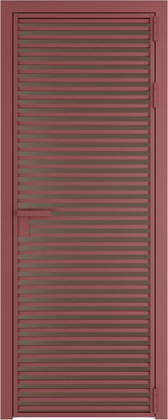 Алюминиевая дверь Profil Doors 12 AG Красный антрацит Монохром гляссе