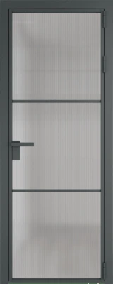 Алюминиевая дверь Profil Doors 13 AG Серая ночь Мору осветленное