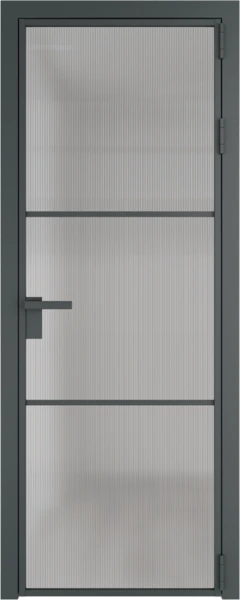 Алюминиевая дверь Profil Doors 13 AG Серая ночь Мору осветленное