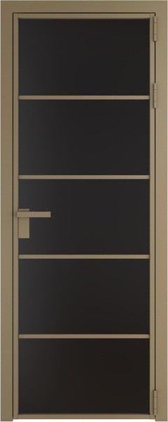 Алюминиевая дверь Profil Doors 14 AG Шампань Монохром черный