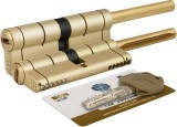 Цилиндровый механизм Mottura (Моттура) под вертушку (дл. шток) C39P513101LC5 (82 мм/46+10+26), ЛАТУНЬ (PVD)