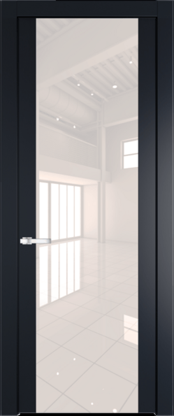 Межкомнатная дверь Profil Doors 1.7 P Lacobel Перламутровый лак Нэви Блу (RAL 7016)