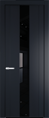 Межкомнатная дверь Profil Doors 1.9 P Lacobel Черный лак Нэви Блу (RAL 7016)