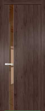 Межкомнатная дверь Profil Doors 18 NW Зеркало Bronza Дуб Тобакко