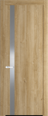 Межкомнатная дверь Profil Doors 1.2 N Lacobel Серебряный лак Дуб Карамель