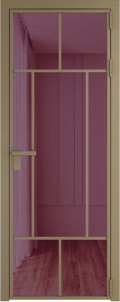 Алюминиевая дверь Profil Doors 10 AG Шампань Фиолетовый Шпион