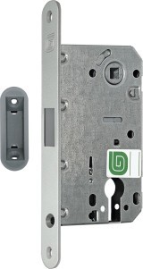 Замок Guardian (Гардиан) межкомнатный магнитный под цилиндр Soft 11М MCR, матовый хром /128:6429/