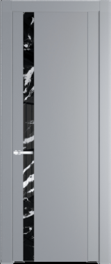 Межкомнатная дверь Profil Doors 1.2 P Нефи черный узор серебро Смоки (RAL 870-02)