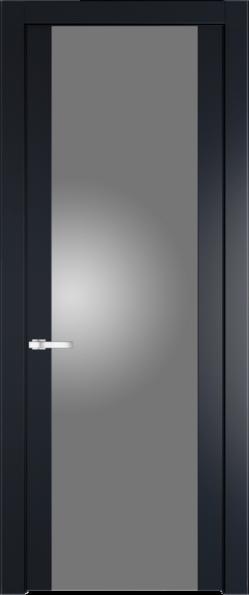 Межкомнатная дверь Profil Doors 1.7 P Lacobel Серебряный лак Нэви Блу (RAL 7016)