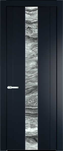Межкомнатная дверь Profil Doors 1.9 P Атриум серебро Нэви Блу (RAL 7016)