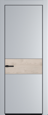 Межкомнатная дверь Profil Doors 17 PE Lacobel Белый лак Лайт Грей (RAL 870-01) Черный матовый RAL9005 Каштан светлый