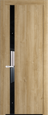Межкомнатная дверь Profil Doors 1.2 N Lacobel Черный лак Дуб Карамель