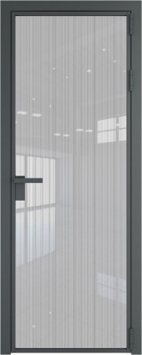Алюминиевая дверь Profil Doors 1 AG Серая ночь Страйп
