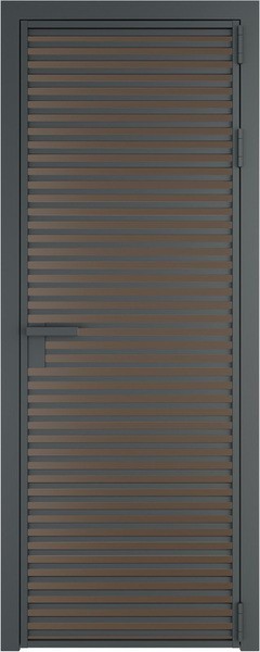 Алюминиевая дверь Profil Doors 12 AG Серая ночь Монохром гляссе