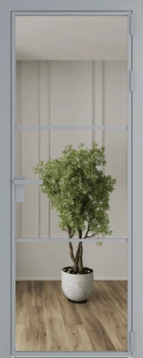 Алюминиевая дверь Profil Doors 13 AG Серебро Зеркало