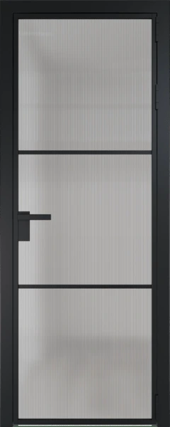 Алюминиевая дверь Profil Doors 13 AG Черный матовый Мору осветленное