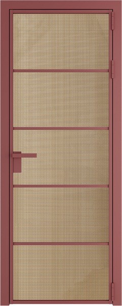 Алюминиевая дверь Profil Doors 14 AG Красный антрацит Кризет Золото