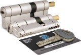 Цилиндровый механизм Mottura (Моттура) под вертушку C55F464601C5 (92 мм/41+10+41), МАТ.НИКЕЛЬ