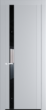 Межкомнатная дверь Profil Doors 1.2 P Lacobel Черный лак Лайт Грей (RAL 870-01)