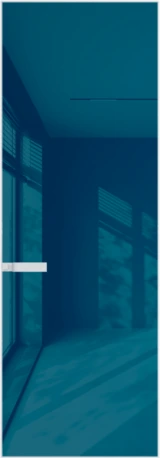 Алюминиевая дверь Profil Doors 1AGN ГЛЯНЕЦ Вайт Бирюзовый лак