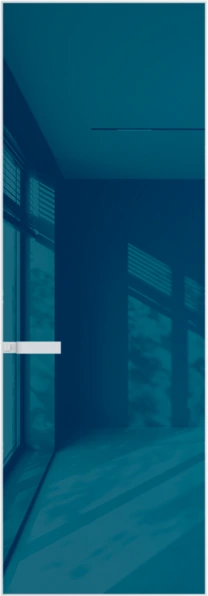 Алюминиевая дверь Profil Doors 1AGN ГЛЯНЕЦ Вайт Бирюзовый лак