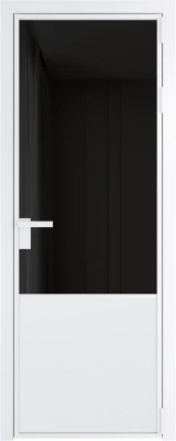 Алюминиевая дверь Profil Doors 19 AG Вайт Черное тонированное