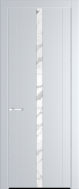 Межкомнатная дверь Profil Doors 1.8 P Нефи белый узор серебро Вайт (RAL 110 96 02)