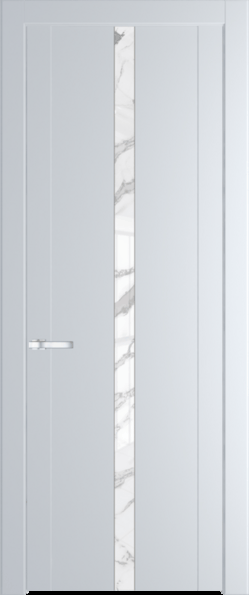 Межкомнатная дверь Profil Doors 1.8 P Нефи белый узор серебро Вайт (RAL 110 96 02)