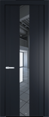 Межкомнатная дверь Profil Doors 1.9 P Зеркало Нэви Блу (RAL 7016)
