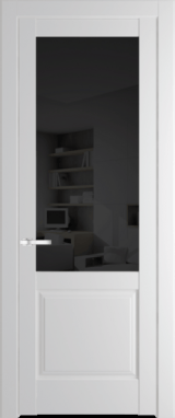 Межкомнатная дверь Profil Doors 4.2.2 PD Крем Вайт (RAL 120-02) Черное тонированное