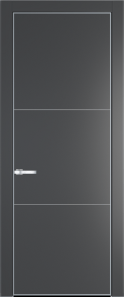 Межкомнатная дверь Profil Doors 13 PA Серебро Графит (Pantone 425С)